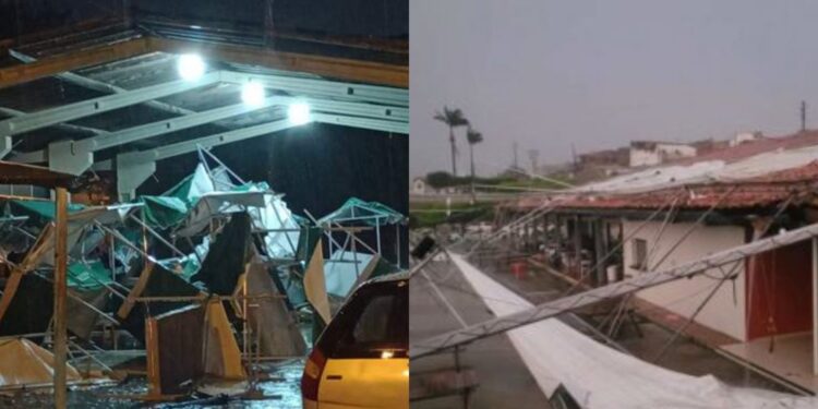 Temporal em Itapetinga destelha casas e deixa parte dos moradores sem luz