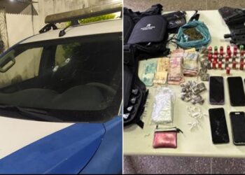 Viatura da PM é alvejada por criminosos na Ceasa; fuzil é apreendido