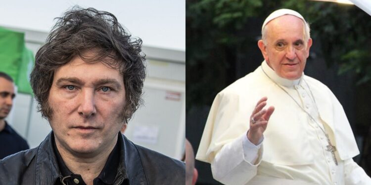 Javier Milei pede desculpas por ataques contra papa Francisco: “Sinto muito por isso”