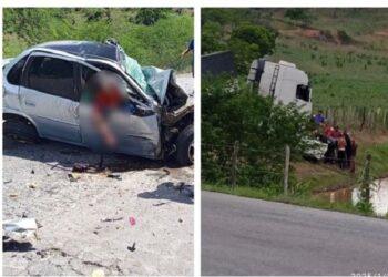 Batida entre carreta bi-trem e veículos deixa mortos na BR-101