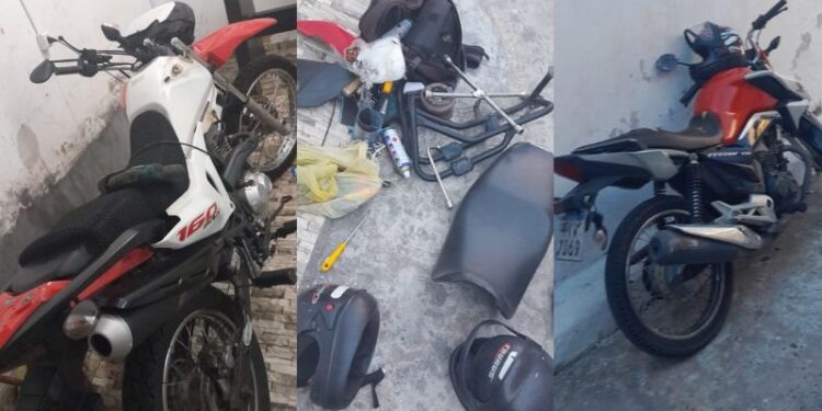 Desmanche de motos é desarticulado pela PM no bairro de Mussurunga