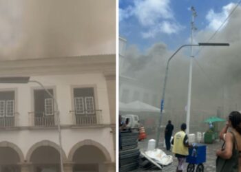 Prédio da Câmara de Vereadores é atingido por incêndio de grande proporção