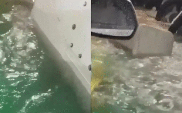 VÍDEO: Água do mar invade ferry-boat e passageiros se desesperam