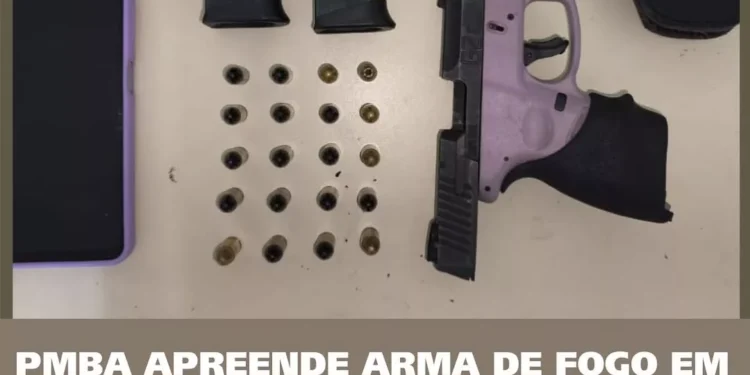 Alagoinhas: Polícia Militar apreende pistola 9mm e munições em blitz no centro