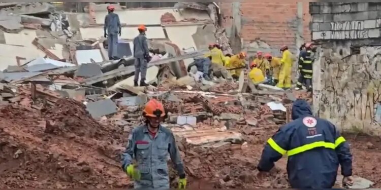 Prédio desaba em São Bernardo do Campo e deixa quatro feridos