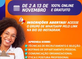 Alagoinhas oferece curso gratuito e on-line de Assistente de Recursos Humanos